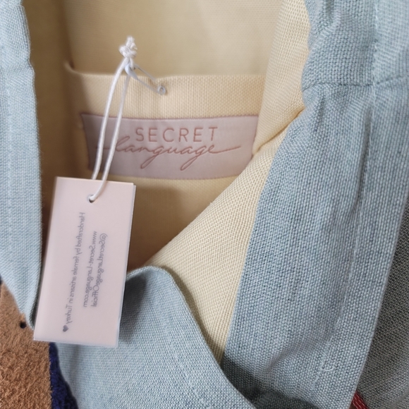 Secret language NWT boho fringe small tote bag purse size 13"×14.5" - Picture 5 of 6